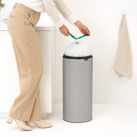 Coș de gunoi Brabantia Touch Bin New 1010459, 30 l, închidere silențioasă și lină, gri deschis