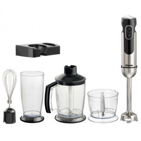 Blender 4in1 Bartscher 130206, 700 W, 5 viteze, 1250/800/500 ml, Negru