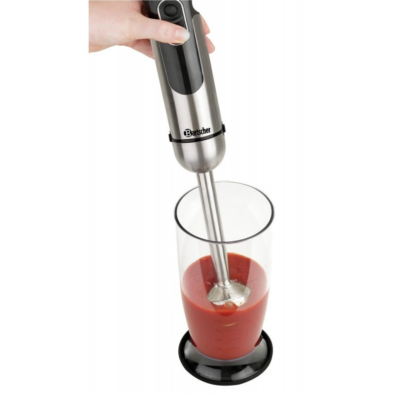 Blender 4in1 Bartscher 130206, 700 W, 5 viteze, 1250/800/500 ml, Negru