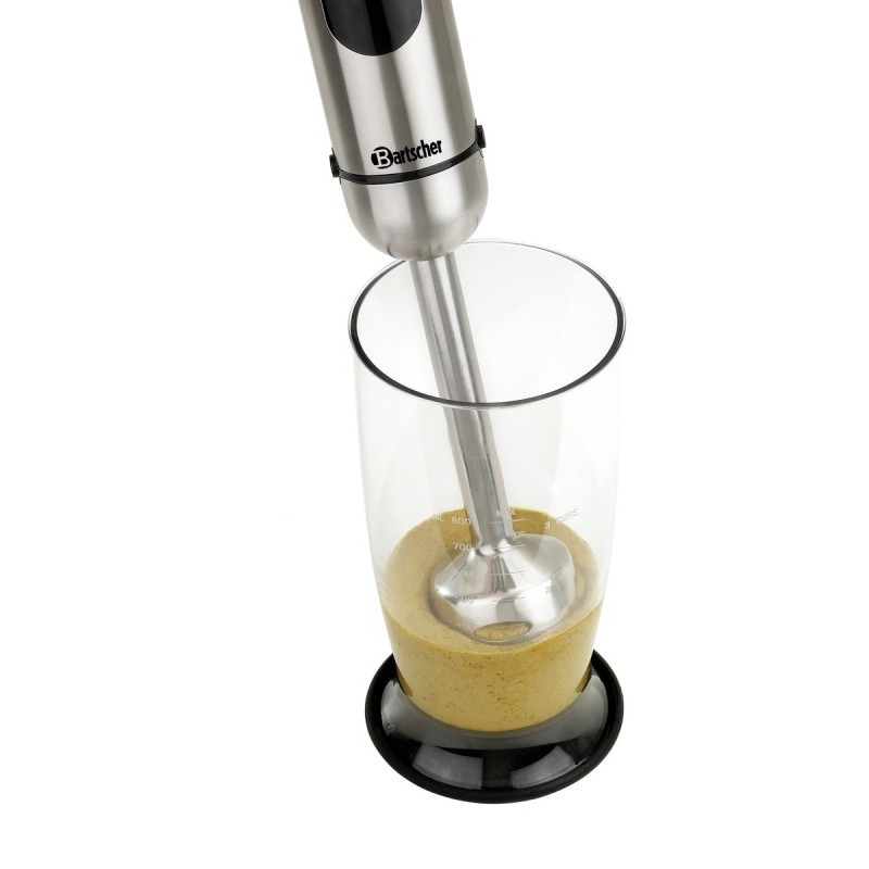Blender 4in1 Bartscher 130206, 700 W, 5 viteze, 1250/800/500 ml, Negru