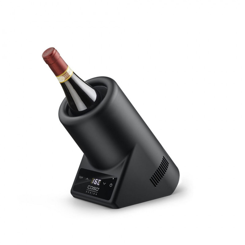 Răcitor de vin de masă Caso VinoCase Black, 72 W, 5-18 °C, pentru sticle cu diametrul de 9 cm, comandă tactilă, silențios, LED, negru mat