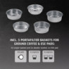 Espressor manual Caso Gourmet Latte, 1350 W, 20 bari, 1,3 l, ULKA, 6 programe, Cafea macinata si paduri ESE, Portafiltru, Spumare lapte cu rezervor incorporat, Otel inoxidabil