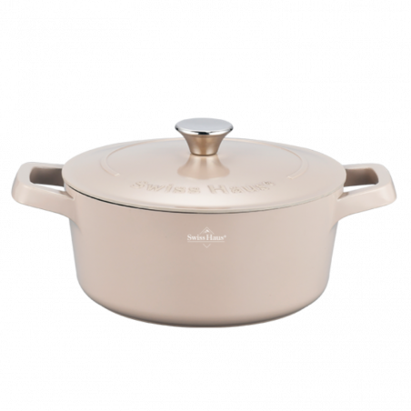 Oalа cu capac Swiss Haus SH-ZC24BE, 24 x 11 cm, 4,2 l, Аcoperire ceramicа Sapphire, Inductie, Bej