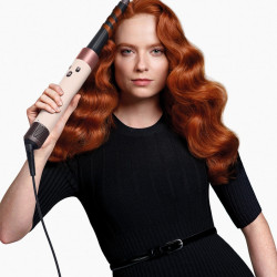 Маша за коса Dyson 257389-01 HS08 Airwrap i.d.™ T1/T2 CeApc/Tz Straight + Wavy, 1300W, 13.5 l/s, Автоматично къдрене, Йонизиране, 3 скорости, 3 температури, Bluetooth, Керамично кайсиев/топаз