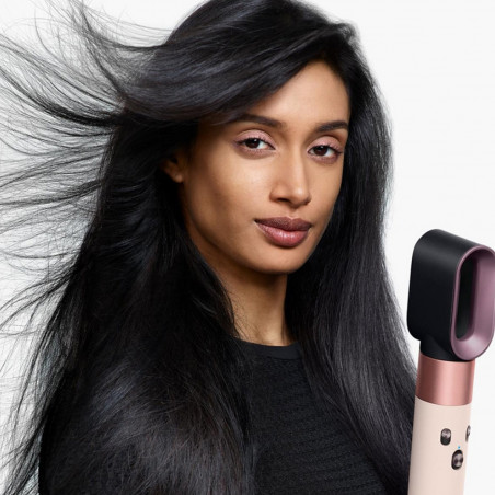Маша за коса Dyson 257389-01 HS08 Airwrap i.d.™ T1/T2 CeApc/Tz Straight + Wavy, 1300W, 13.5 l/s, Автоматично къдрене, Йонизиране, 3 скорости, 3 температури, Bluetooth, Керамично кайсиев/топаз