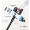 Aspirator vertical Dreame R10 Pro VTV41B, 150 AW, 3 moduri, 0,6 l, 65 min, filtru HEPA, indicatoare LED, negru