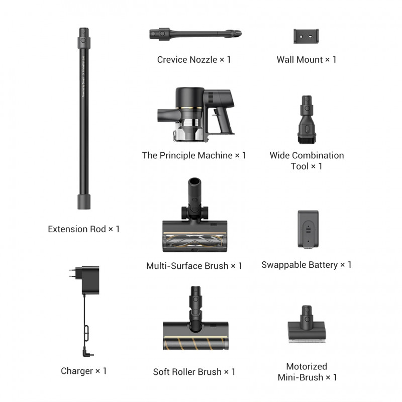 Aspirator vertical Dreame R10 Pro VTV41B, 150 AW, 3 moduri, 0,6 l, 65 min, filtru HEPA, indicatoare LED, negru