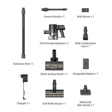 Aspirator vertical Dreame R10 Pro VTV41B, 150 AW, 3 moduri, 0,6 l, 65 min, filtru HEPA, indicatoare LED, negru