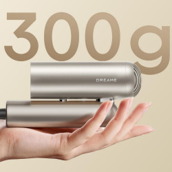 Uscator de par Dreame Pocket AHD51-TG Pro, 1300 W, 110 000 rpm, 70 m/s, 2 viteze, 5 trepte de caldura, NTC, Coanda, Pliabil, Auriu-Titan
