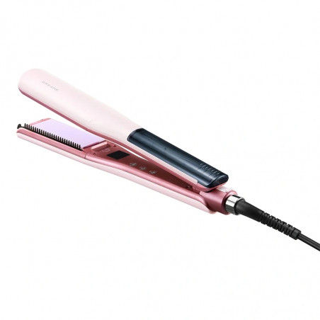 Placă de păr cu tehnologie cu abur Dreame AuraSteam AA01A, 65 W, plăci mobile, acoperire ceramică, 140-220 °C, PTC, NTC, memorie, afișaj LED, roz