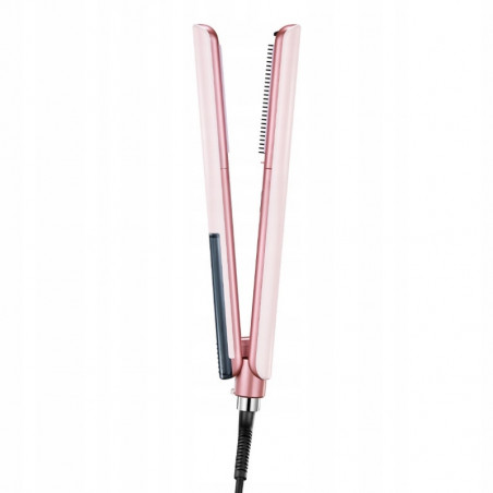 Placă de păr cu tehnologie cu abur Dreame AuraSteam AA01A, 65 W, plăci mobile, acoperire ceramică, 140-220 °C, PTC, NTC, memorie, afișaj LED, roz