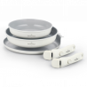 Set de tigai Swiss Haus SH-GCFP5LC, 5 piese, Acoperire ceramica Sapphire, Manere detasabile, Inductie, Crem