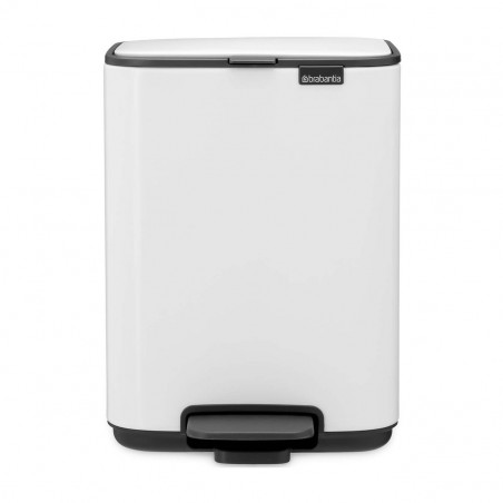 Coș de gunoi Brabantia Bo Pedal 1010117, 4 l, închidere ușoară, bază antiderapantă, alb