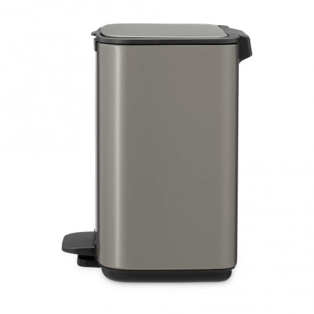 Coș de gunoi Brabantia Bo Pedal 1010126, 4 l, închidere ușoară, bază antiderapantă, gri