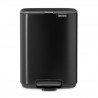 Coș de gunoi Brabantia Bo Pedal 1010136, 4 l, închidere ușoară, bază antiderapantă, negru