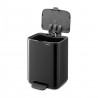 Coș de gunoi Brabantia Bo Pedal 1010136, 4 l, închidere ușoară, bază antiderapantă, negru