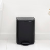 Coș de gunoi Brabantia Bo Pedal 1010136, 4 l, închidere ușoară, bază antiderapantă, negru