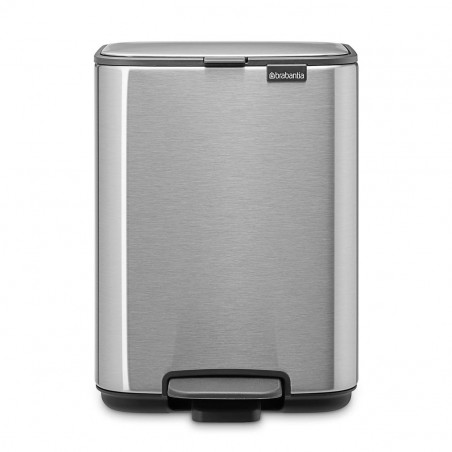 Coș de gunoi Brabantia Bo Pedal 1010141, 4 l, închidere ușoară, bază antiderapantă, rezistent la amprente, inox/mat
