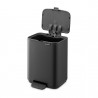 Coș de gunoi Brabantia Bo Pedal 1010131, 4 l, închidere ușoară, bază antiderapantă, finisaj mineral, gri închis