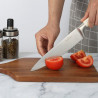 Set de cutite Swiss Haus SH-KSL6CR, 6 piese, Otel inoxidabil, Manere metalice, Suport, Crem