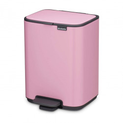 Coș de gunoi Brabantia Bo Pedal 1010444, 4 l, închidere ușoară, bază antiderapantă, roz