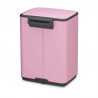 Coș de gunoi Brabantia Bo Pedal 1010444, 4 l, închidere ușoară, bază antiderapantă, roz