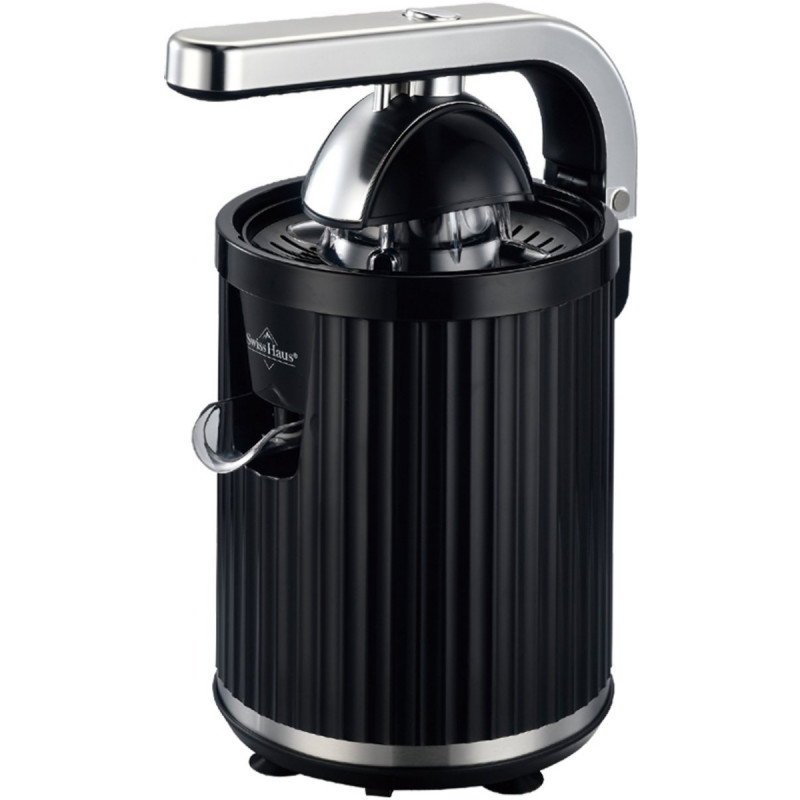 Storcator electric de citrice Swiss Haus SH-CJ23, 300 W, 1,2 l, Filtru, 2 conuri, Fara BPA, Rotire bidirectionala, Parghie de presare, Negru