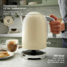 Cana electrica Swiss Haus SH-SWK2027, 2000 W, 1,7 l, Baza rotativa la 360°, Filtru, Element de incalzire ascuns, Pereti dubli, Crem