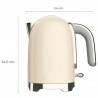 Cana electrica Swiss Haus SH-SWK2027, 2000 W, 1,7 l, Baza rotativa la 360°, Filtru, Element de incalzire ascuns, Pereti dubli, Crem