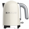 Cana electrica Swiss Haus SH-SWK2027, 2000 W, 1,7 l, Baza rotativa la 360°, Filtru, Element de incalzire ascuns, Pereti dubli, Crem