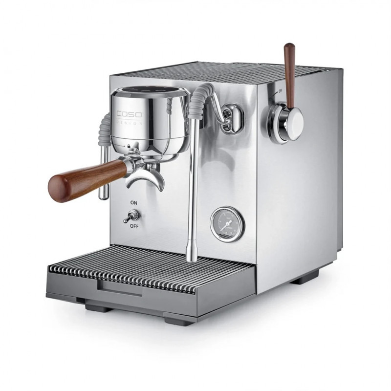 Mașină de espresso Caso Design EspressoGourmet Advanced, 3000 W, 19 bari, 2 l, ULKA, PID, manometru, semiprofesională, din oțel inoxidabil