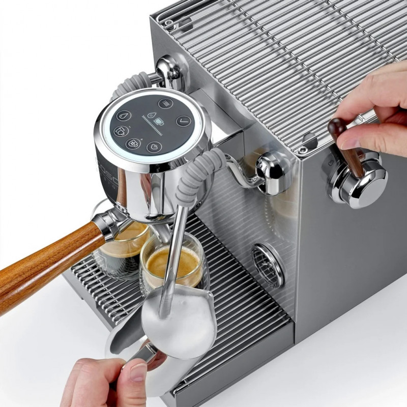 Mașină de espresso Caso Design EspressoGourmet Advanced, 3000 W, 19 bari, 2 l, ULKA, PID, manometru, semiprofesională, din oțel inoxidabil