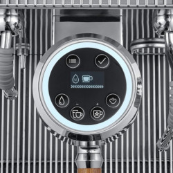 Mașină de espresso Caso Design EspressoGourmet Advanced, 3000 W, 19 bari, 2 l, ULKA, PID, manometru, semiprofesională, din oțel inoxidabil