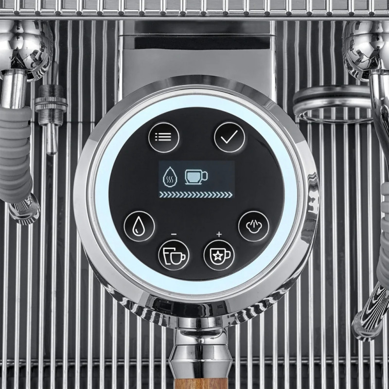 Mașină de espresso Caso Design EspressoGourmet Advanced, 3000 W, 19 bari, 2 l, ULKA, PID, manometru, semiprofesională, din oțel inoxidabil