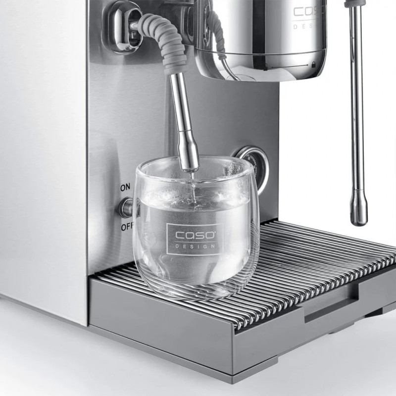 Mașină de espresso Caso Design EspressoGourmet Advanced, 3000 W, 19 bari, 2 l, ULKA, PID, manometru, semiprofesională, din oțel inoxidabil
