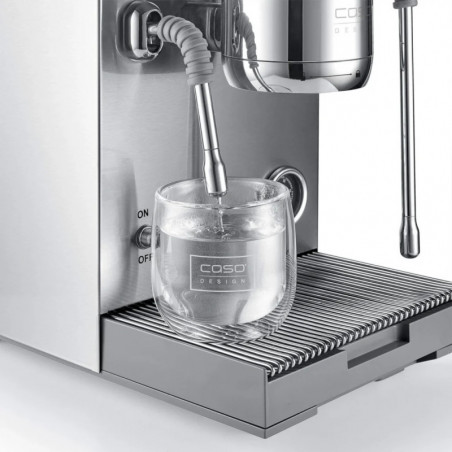 Mașină de espresso Caso Design EspressoGourmet Advanced, 3000 W, 19 bari, 2 l, ULKA, PID, manometru, semiprofesională, din oțel inoxidabil