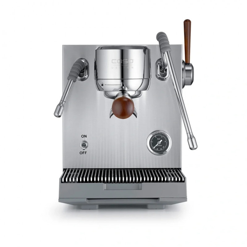 Mașină de espresso Caso Design EspressoGourmet Advanced, 3000 W, 19 bari, 2 l, ULKA, PID, manometru, semiprofesională, din oțel inoxidabil