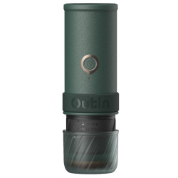 Espressor portabil Outin Mino CG, 22 bari, 9000 mAh, 70 ml, Extractie la 93,3°C, Cafea macinata si capsule Nespresso, USB-C, Verde montan