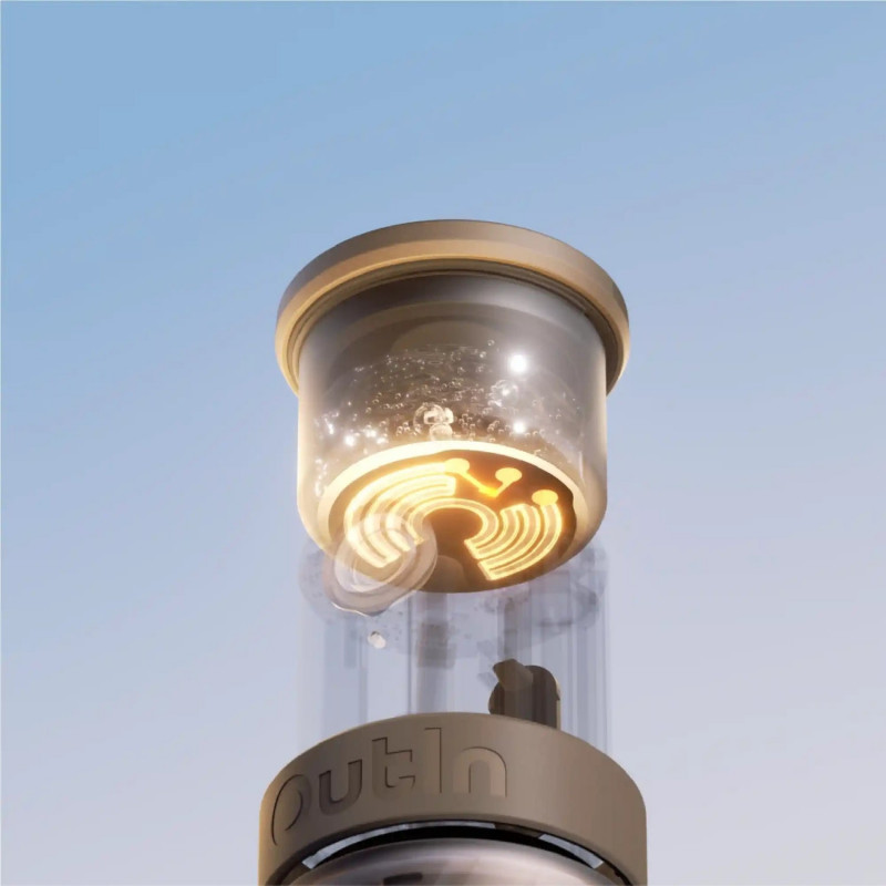 Espressor portabil Outin Mino SG, 22 bari, 9000 mAh, 70 ml, Extractie la 93,3°C, Cafea macinata si capsule Nespresso, USB-C, Gri