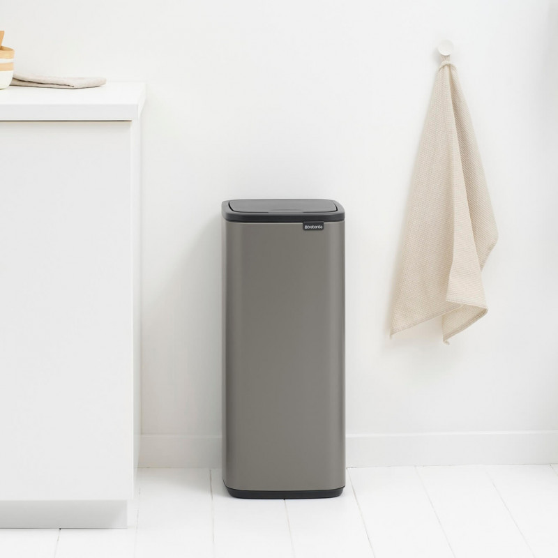 Coș de gunoi Brabantia Bo Touch 1010130, 30 l, deschidere lină și silențioasă, deschidere largă, gri
