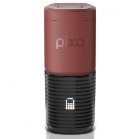 Aparat de espresso portabil Wacaco Pixapresso, 20 bari, 9000 mAh, 120 ml, cafea măcinată + capsule, panou de control tactil cu LED, roșu