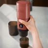 Aparat de espresso portabil Wacaco Pixapresso, 20 bari, 9000 mAh, 120 ml, cafea măcinată + capsule, panou de control tactil cu LED, roșu