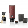 Aparat de espresso portabil Wacaco Pixapresso, 20 bari, 9000 mAh, 120 ml, cafea măcinată + capsule, panou de control tactil cu LED, roșu