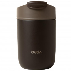 Ceasca termica Outin Travel Tumbler, 350 ml, Mentine cald 6 ore, Rece 12 ore, Otel inoxidabil 316L, Pereti dubli, Izolatie sub vid, Maro teracota