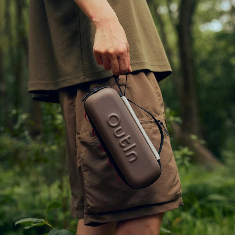 Husa de protectie Outin EVA, Compatibila cu Outin Nano/Mino/Fino, Compartiment pentru capsule, Rezistenta la umiditate si socuri, Maro