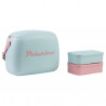 Geanta frigorifica Polarbox Pop, 6 litri, Include 2 cutii pentru pranz, Pana la 24 h, Albastru/Roz