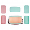 Geanta frigorifica Polarbox Pop, 6 litri, Include 2 cutii pentru pranz, Pana la 24 h, Albastru/Roz
