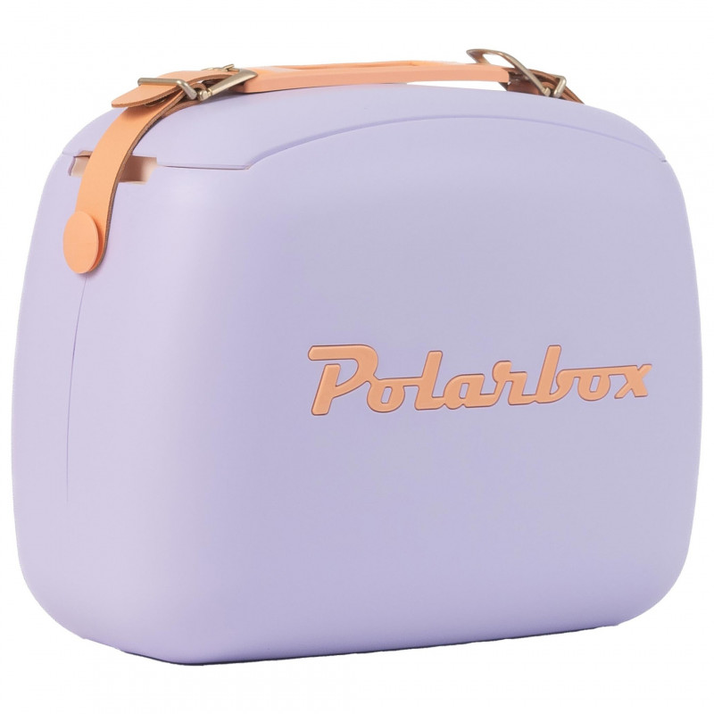 Geanta frigorifica Polarbox Pop, 6 litri, Include 2 cutii pentru pranz, Pana la 24 h, Violet/Portocaliu