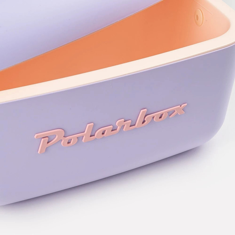 Geanta frigorifica Polarbox Pop, 20 litri, Polistiren AIRPOP, 5-15°C pana l a24h, Violet/Portocaliu