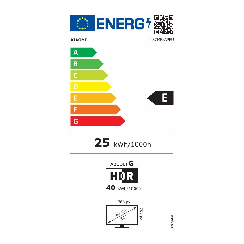 Televizor Xiaomi A Pro 32 2026 ELA5936EU, 32″ (80 cm), rezoluție HD Ready 1366×768, clasa energetică E, Smart TV, QLED, Bluetooth, Wi-Fi, Android, negru